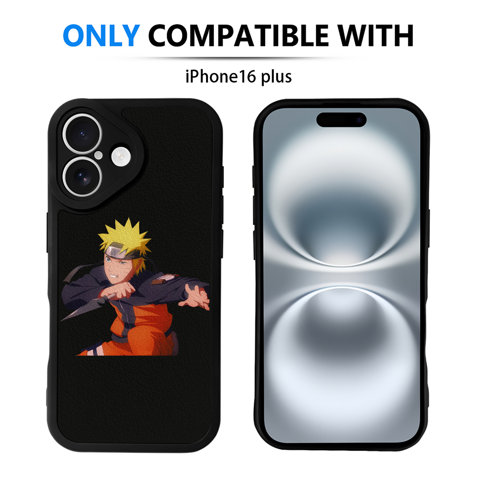 （画像用） NARUTO -ナルト- うずまき ナルト Uzumaki Naruto 【iPhone 16シリーズ対応】シリコンスマホケース（レザー調） 材質：シリコン